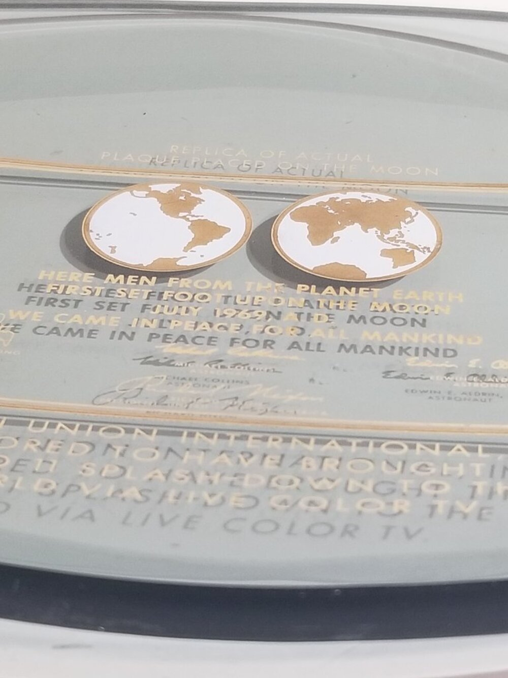 Vintage Apollo 11 Moon Landing Western Union Commemorative Dish 1969 NASA - Picture 7 of 12